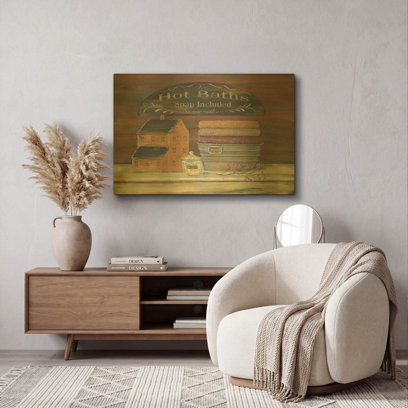 'Hot Bath' By Pam Britton Gold Metal Wall Art, 16" x 12", 36 po x 24 po
