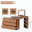 Vanity Desk with Mirror, Lights, and Abundant Storage, Flip-Top Tabletop, 7 Drawers, 9 Compartments, 3 Shelves, 3 Color Modes, Perfect for Bedroom Use-250172184