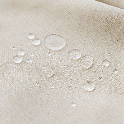 No Hook Linen Texure Shower Curtain With Snap-In Liner