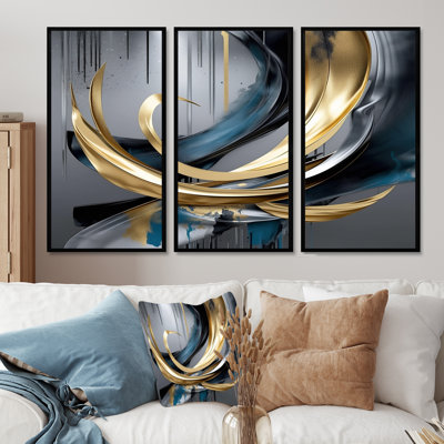 Jaxxon - Waves Wall Art Living Room Set