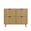 Slim Freestanding Shoe Cabinet for Entryway – Narrow Wooden Hallway Organizer, Natural Wood Color