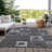 Cora Black Washable Indoor-Outdoor Rug - -618165204