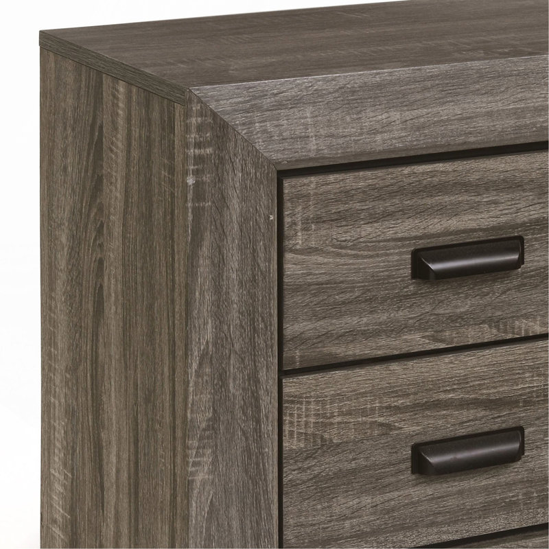 Weathered Grey Grain 2-Drawer Nightstand