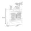 Banc de rangement blanc en bois manufacturé