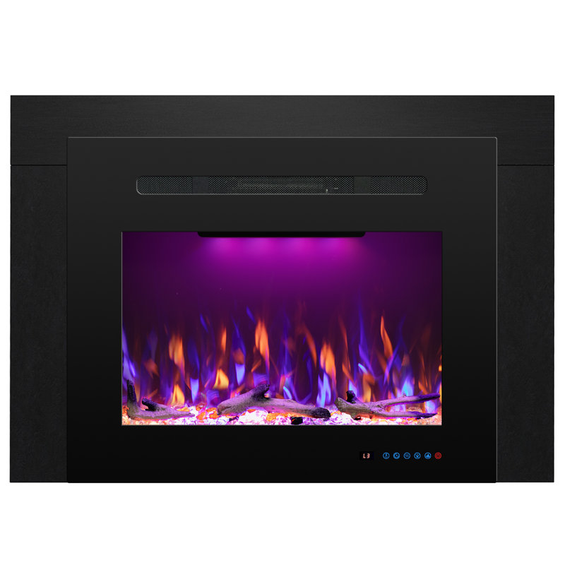Aeric Electric Fireplace Insert With Trim Kit, 29.52"H x 39.44"W x 8.24"D
