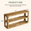 Console en bois massif avec rangement à 3 niveaux, canapé de 63 po de long pour le couloir, le salon, le vestibule ou la chambre à coucher