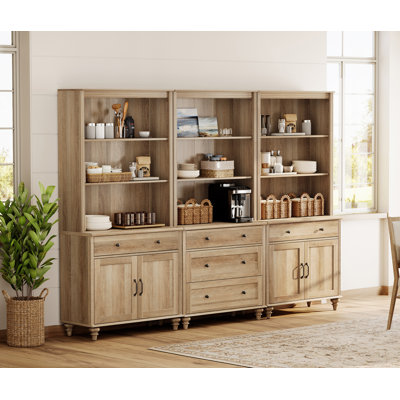 Ennia Solid and Manufactured Wood Dining Hutch