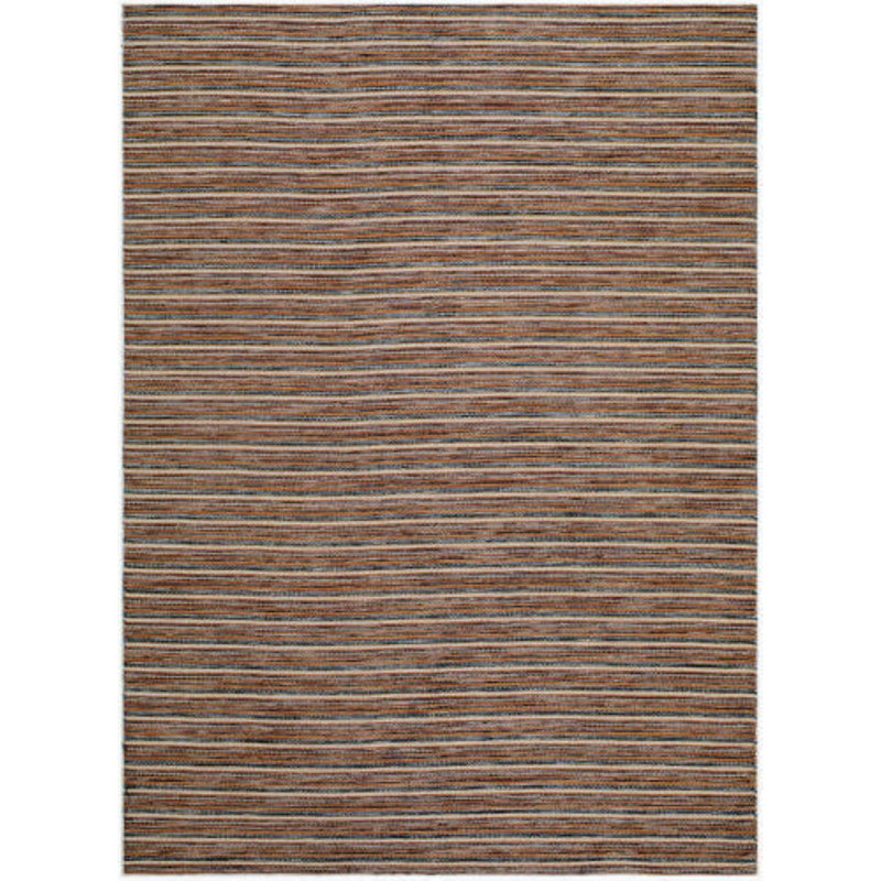 Tein Machine Woven Rug, Brown/Gray/Yellow/Black, Rectangle 9' x 12'