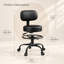 Chaise de dessin ergonomique avec dossier, tabouret de bureau pivotant à roulettes avec repose-pieds réglable - Noir/1 pièce-273369683-274005019