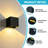 4-Pack LED Black Square Up/down Wall Light, Adjustable Beam Angle Aluminum Ip65 Waterproof Wall Sconce-621042504-621042502