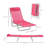 2 Piece Folding Chaise Lounge Chairs, Pool Sun Tanning Chairs, Outdoor Lounge Chairs With 6-Position Reclining Back, Breathable Mesh Seat, Headrest For Beach, Yard, Patio,-101211973