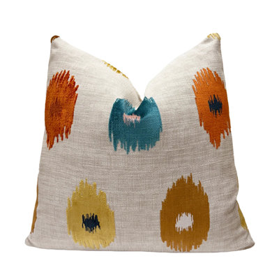 Ikat Dot Velvet Pillow Cover