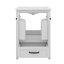 Petit meuble-lavabo 24 po avec lavabo, 1 tiroir et 2 portes de rangement, meuble-lavabo simple moderne en bois massif