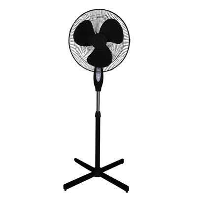 Ventilateur sur socle oscillant 16 po, noir