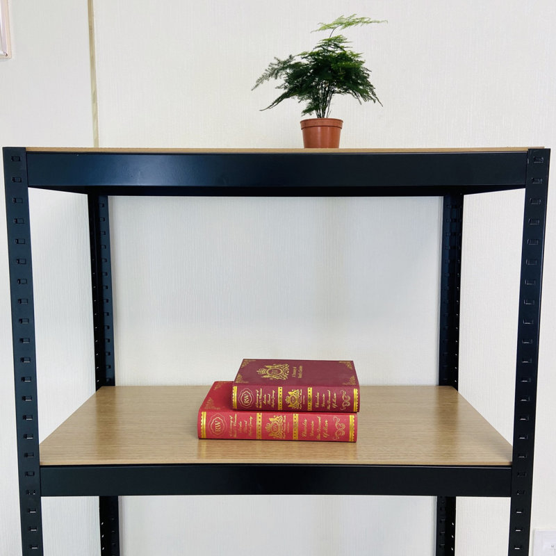 Tablettes de rangement - Étagère de rangement réglable à 4 niveaux pour le garage, Noir, noir, noir, noir