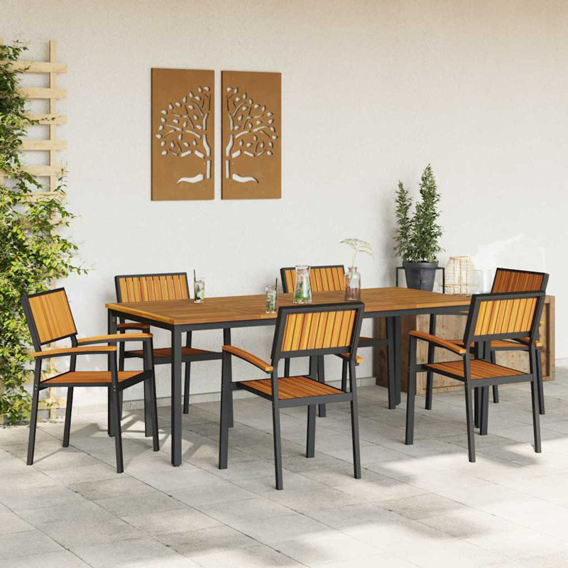 Patio Dining Armchair, Black