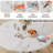 Round Dining Table Set, White Marble Dining Table & Velvet Dining Chairs with Stainless Steel Pedestal, 45" Dining Room Table and Chairs Set, Luxury Dining Table Set-1543953558-1543953556-1543953553