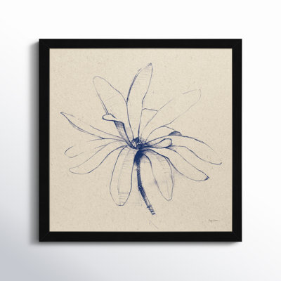 Modern Vintage Floral I Indigo by Everlean - Single Picture Frame Print