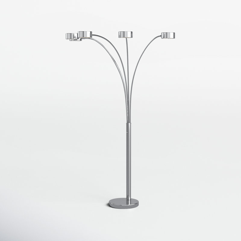 88'' Tree Floor Lamp, Brushed Steel