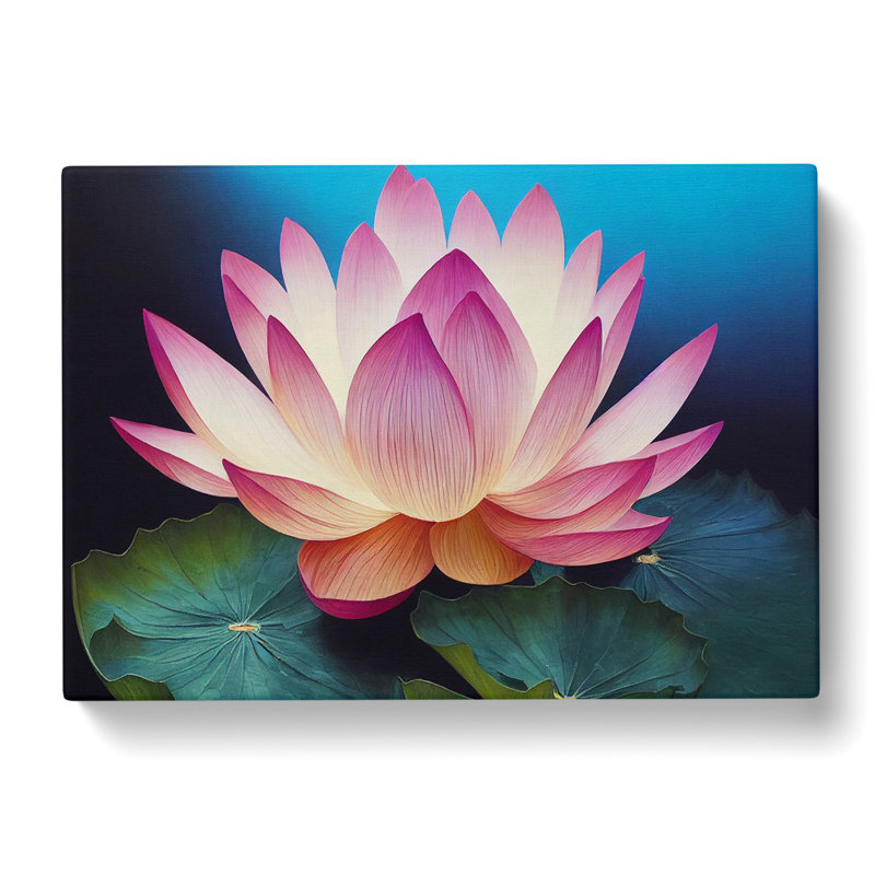 Superb Lotus Flower - Wrapped Canvas Print