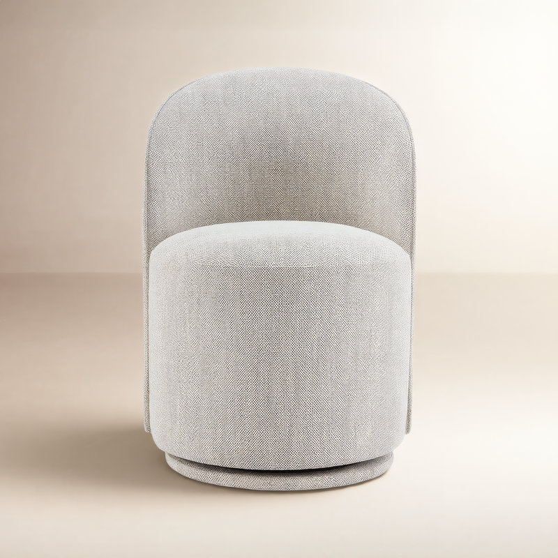 Sharlene Swivel Side Chair, Prestige Ivory Basketweave