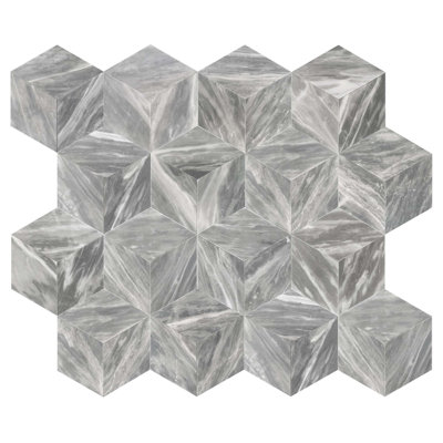 Carreaux de marbre en pierre naturelle Hexagon Honed Finition pour mur et plancher, 1 boîte de 12 pièces