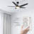 Alcie 5 - Blade LED Smart Standard Ceiling Fan with Remote Control and Light Kit Included-1593471957