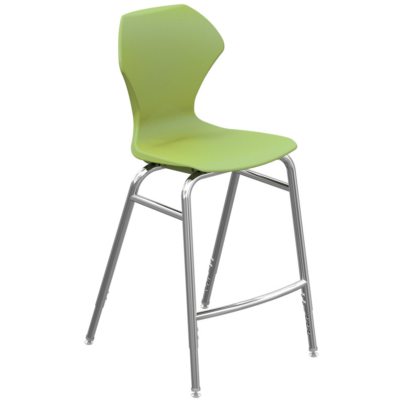 Tabouret de classe Apex Series, Vert pomme, Chrome