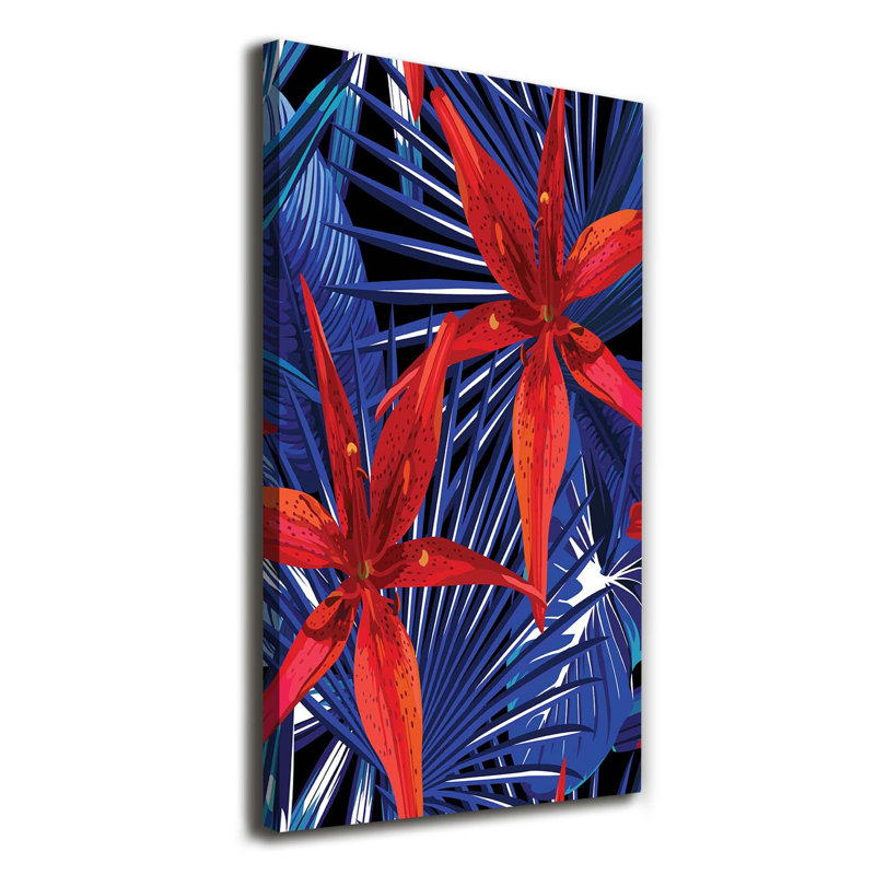 Tropical Flowers - Wrapped Canvas Print