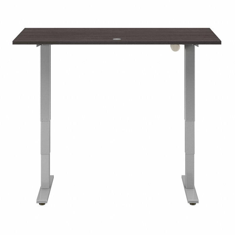Cabot Adjustable Standing Desk, Storm Gray/Cool Gray Metallic, 28.17" H x 59.45" W x 23.35" D