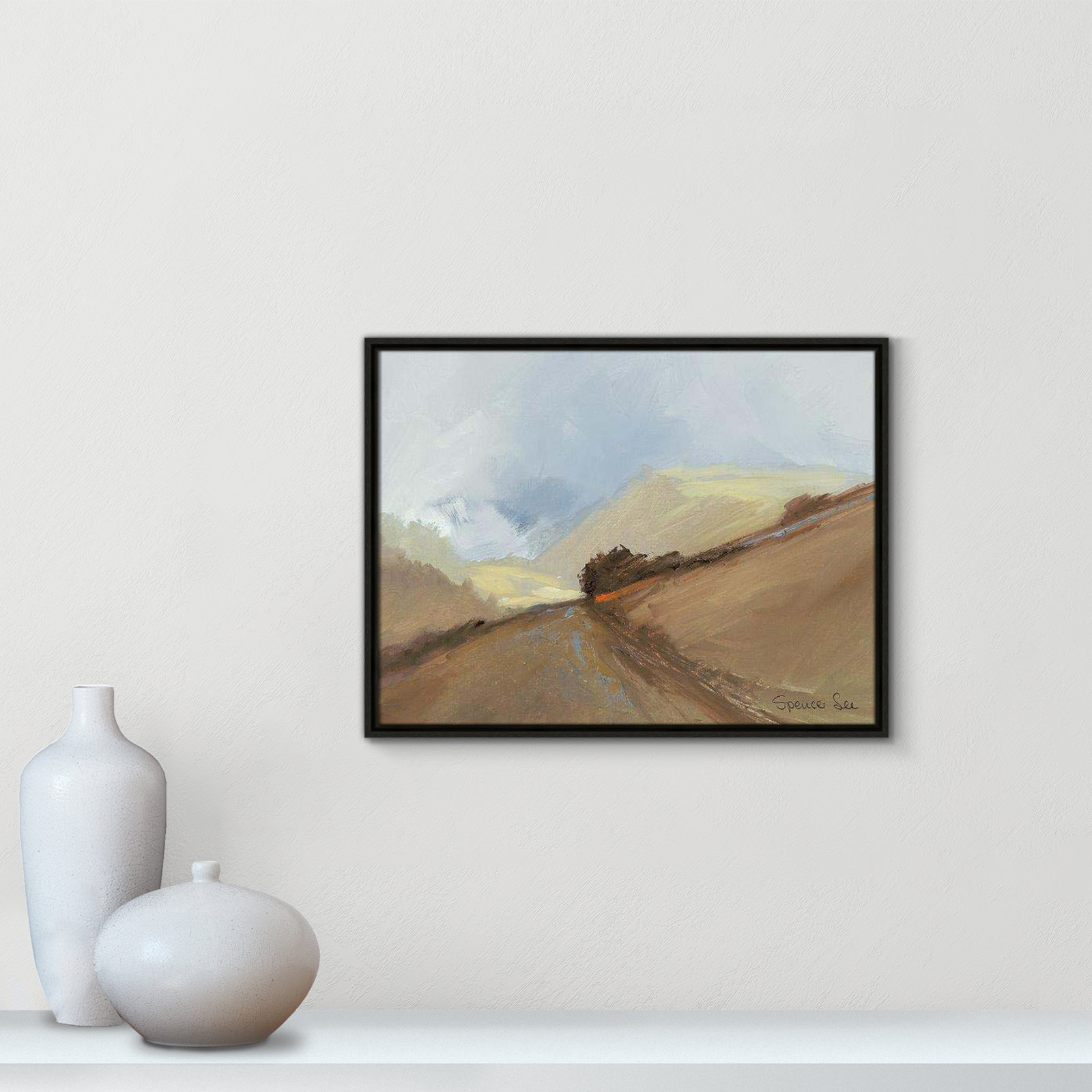 Heaven And Earth II by Spencer Lee, Espresso Framed, 19.5'' H x 25.5'' W x 2'' D