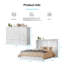 Grand lit escamotable avec matelas Murphy, armoire-lit moderne avec tiroir de rangement et station de charge USB, bois massif-1369075015