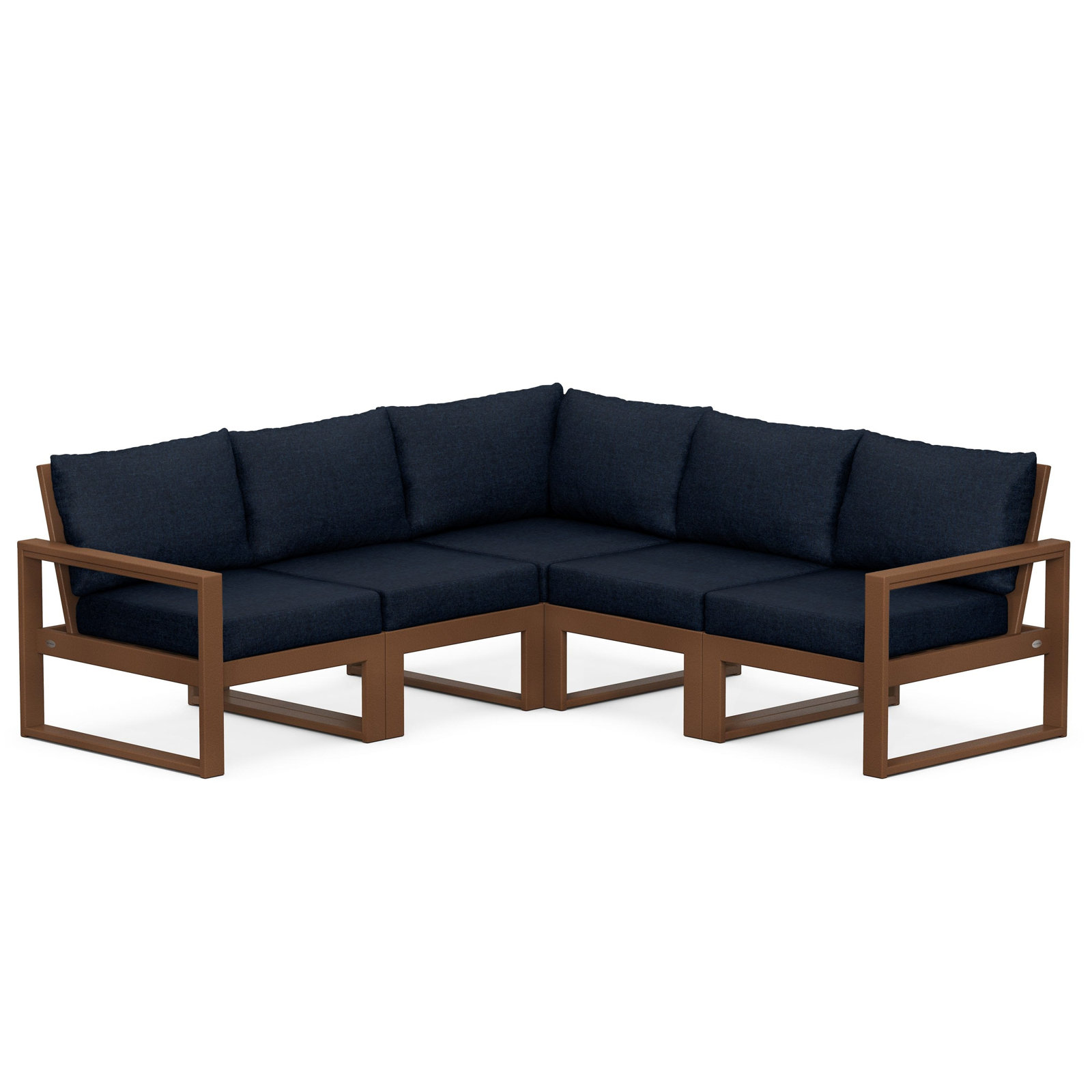 EDGE 5 - Person Seating Group with Cushions, Green, Gray Mist