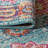Lathan Bohemian FLAIR Boho Vintage Medallion Blue/Red Rug-179363735