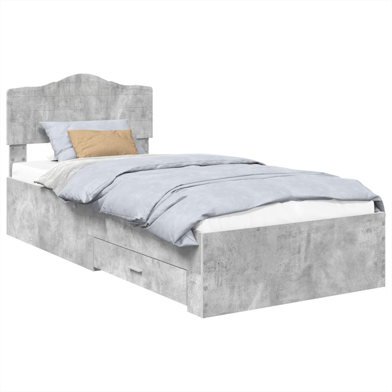 Bed, Small Single (2'6), Concrete Grey