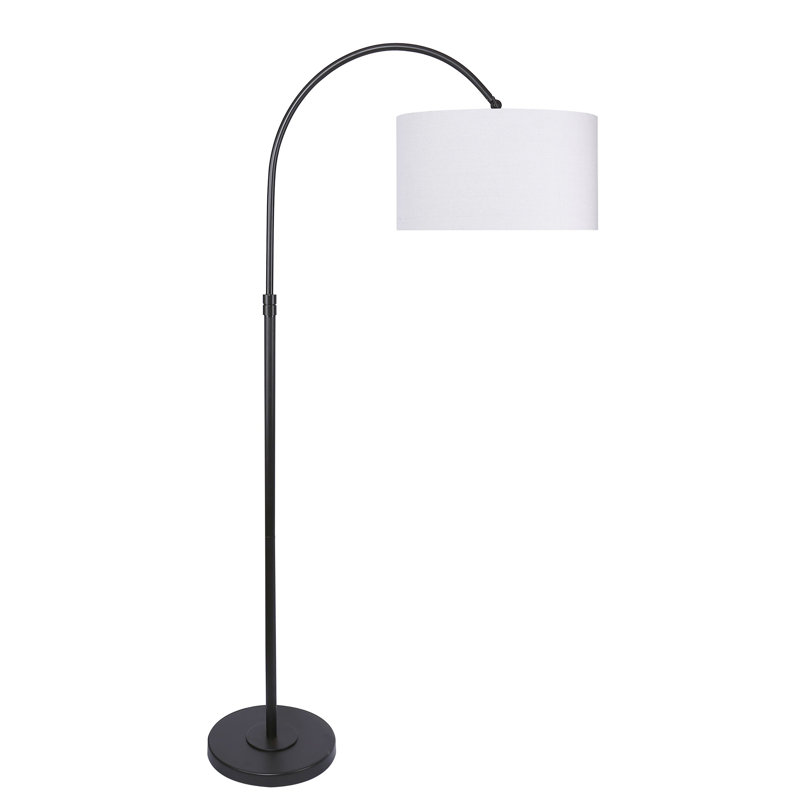 Snaresbrook 63.5'' Arched Floor Lamp, Oil Rubbed Bronze, Oatmeal