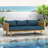 Acacia Wood Daybed with Classic Slat Paneling-142179237