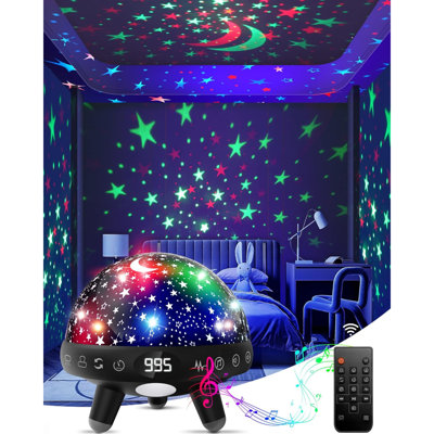 Projecteur de veilleuse musicale pour enfants. Éclairage d'étoiles pour bébé veilleuse avec télécommande et minuterie. Jouets lumineux sensoriels pour bébés. Machine à sons pour bébé avec 29 sons apaisants pour favoriser l'endormissement.