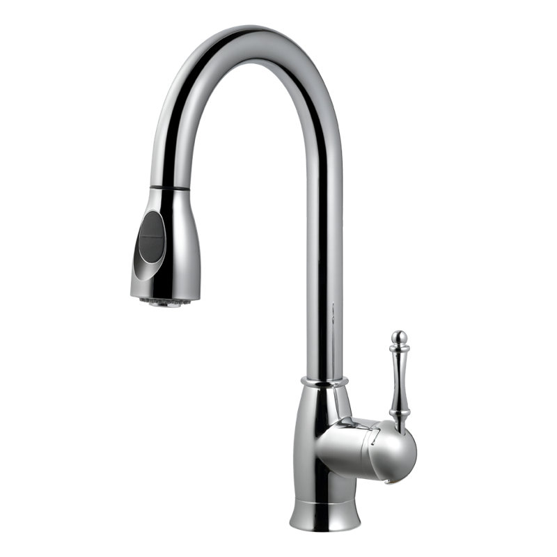 Robinet de cuisine à poignée simple Camden, Chrome poli