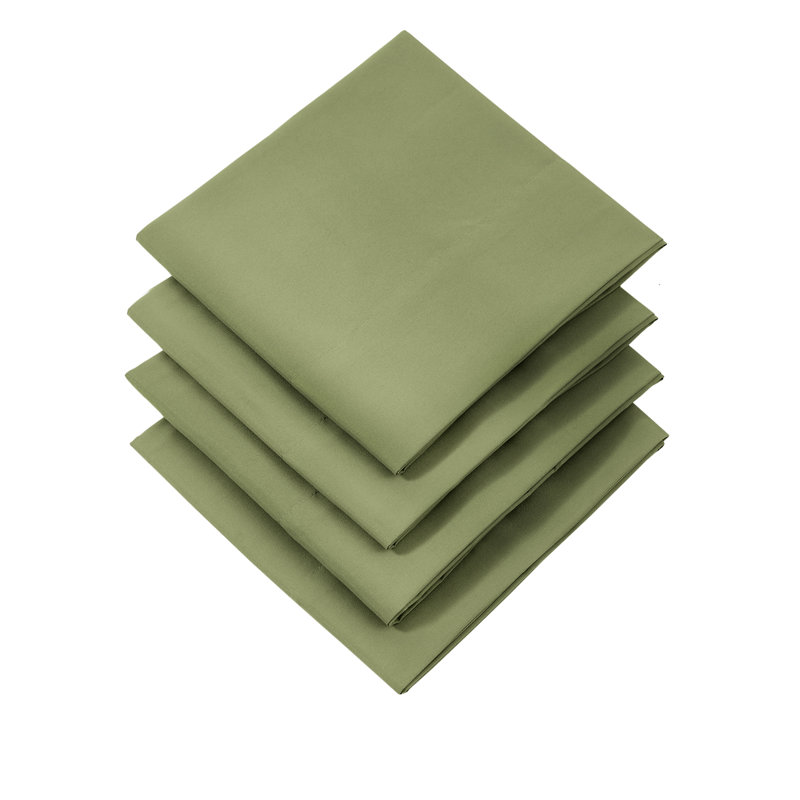 Ensemble de 4 taies d'oreiller Southshore Fine Linens Vilano Springs vert sauge, format queen/standard, en microfibre doublement brossée ultra douce de 110 g/m², 51 x 76 cm