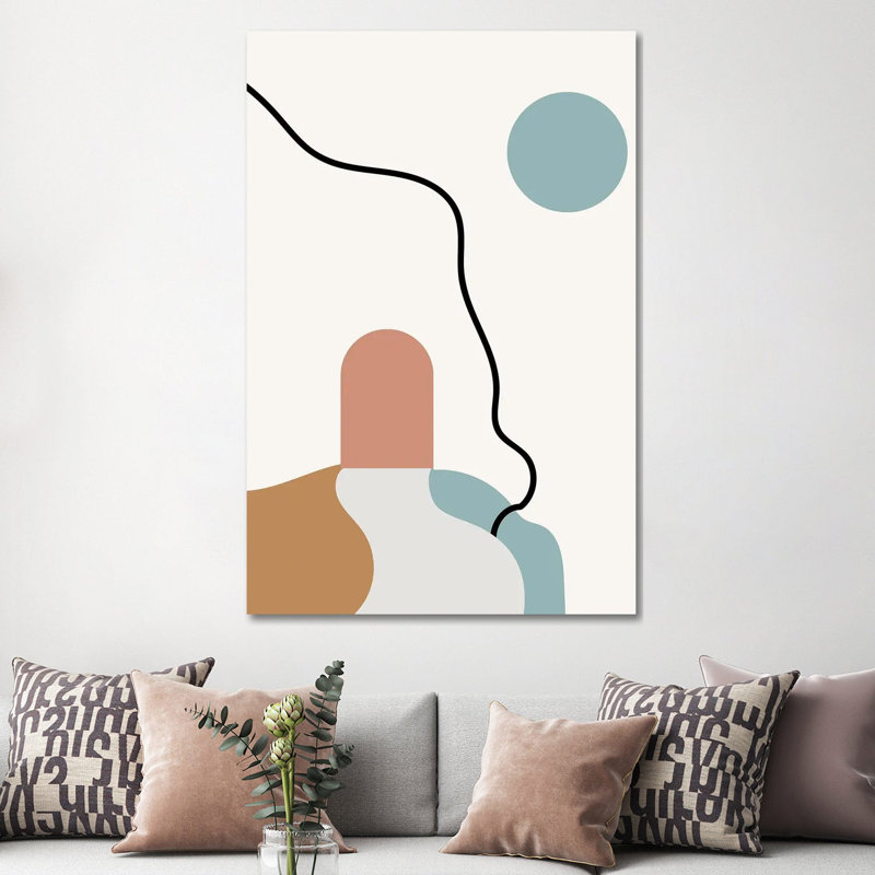 "Boho Terracota Road" par Mambo art studio-impression, Toile tendue, Pas de tapis, H 60 po x l 40 po x 1,5 po