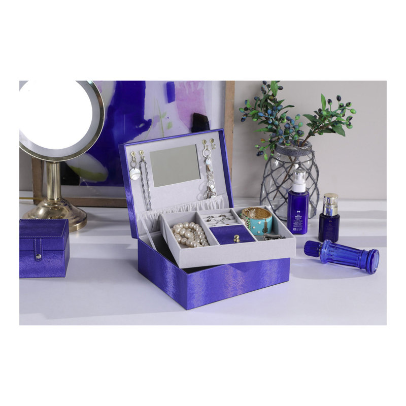Étui à bijoux 9,8 po, bleu azur