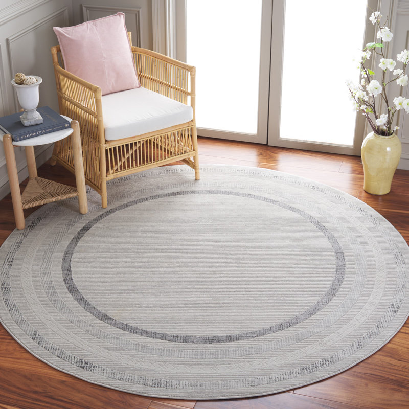 Maxximus Performance Striped Rug, Round 6'7"