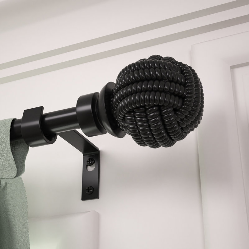Debuono Adjustable Single Curtain Rod Overall Width x 0.75" Diameter, 28" - 48"