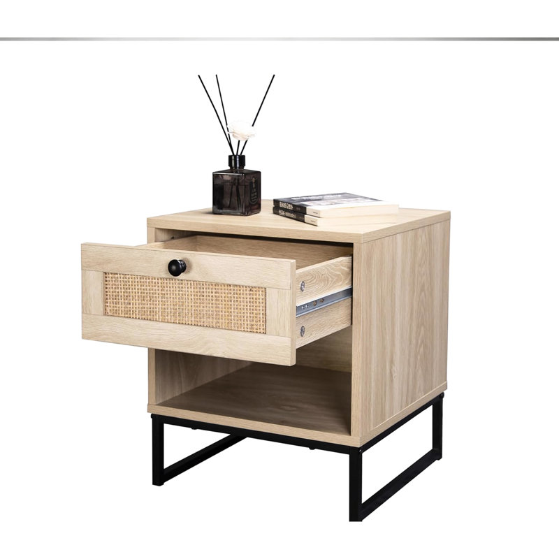 Table d'appoint en bouleau Coastal Modern