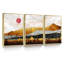 Paysage naturel - Peinture sur toile 3 pièces-86896350-86896352