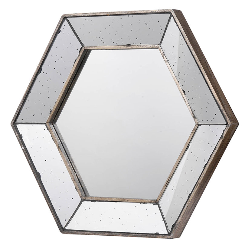 Miroir mural 21 "X 18" Hexagon