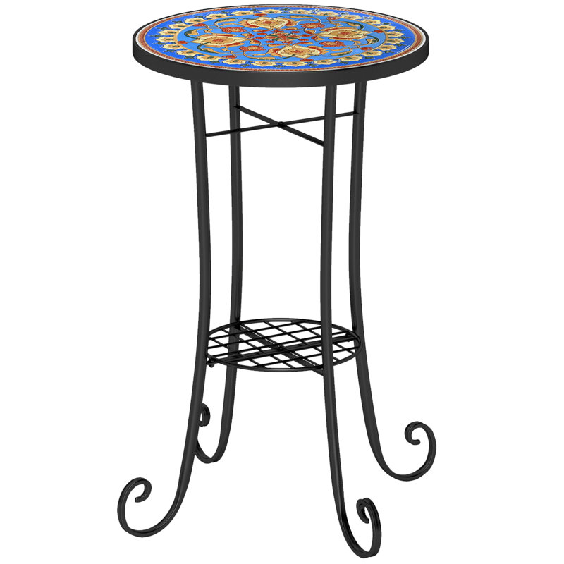 Round Metal Outdoor Bistro Table , 35.50cm cm W 35.50cm cm D