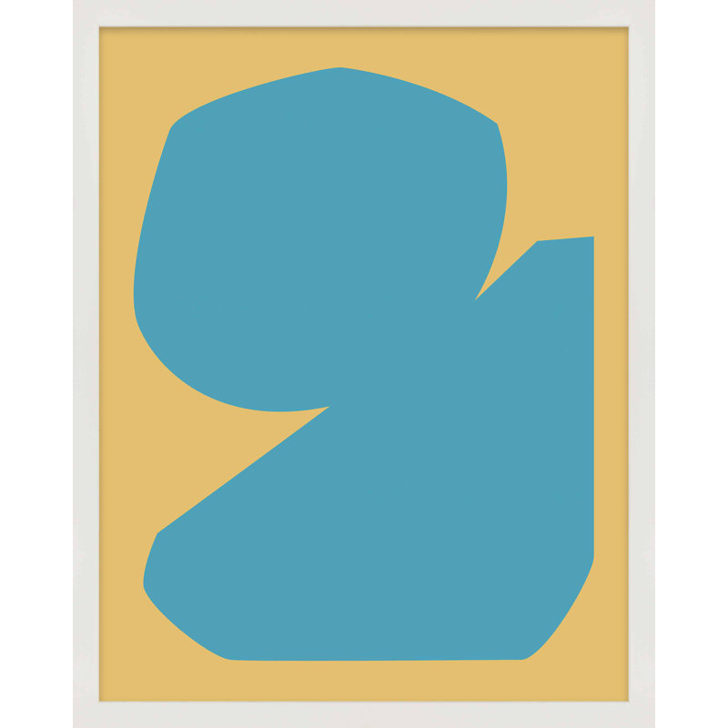 «Blue Study 2» par Michael Kempen - reproduction d'un seul cadre, H 20 po x l 16 po x P 1,25 po, Cadre blanc