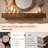 Solid Wood Live Edge Fireplace Shelf Mantel